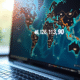 Ecran d'ordinateur affichant une recherche d'IP avec une carte du monde