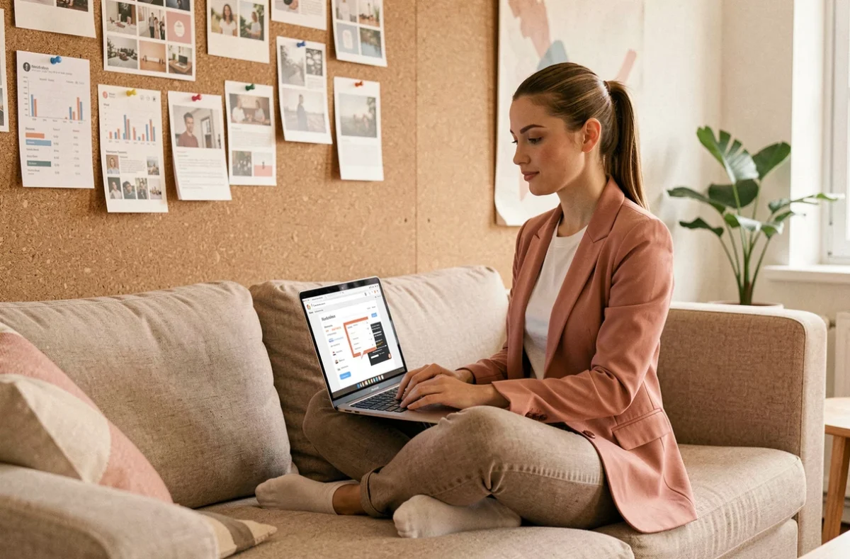 Spécialiste web d'Influsweb travaillant sur une stratégie digitale et la refonte d'un site client